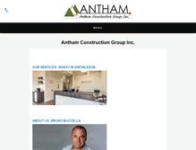 Tablet Screenshot of anthamgroup.com